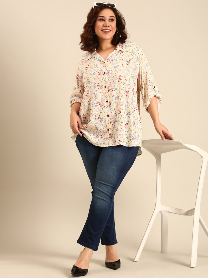 Floral Crepe Shirt