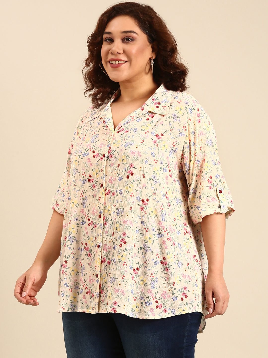 Floral Crepe Shirt