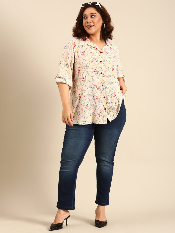 Floral Crepe Shirt