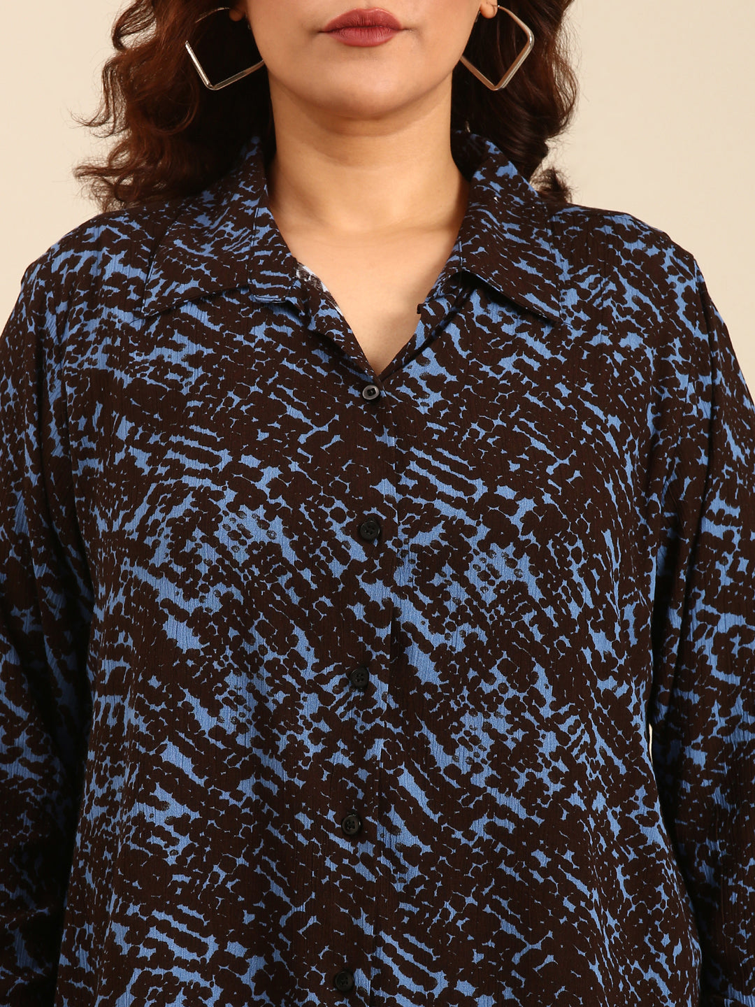 Black-Blue Printed Shirt