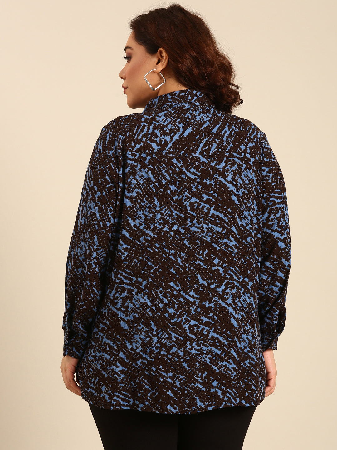 Black-Blue Printed Shirt