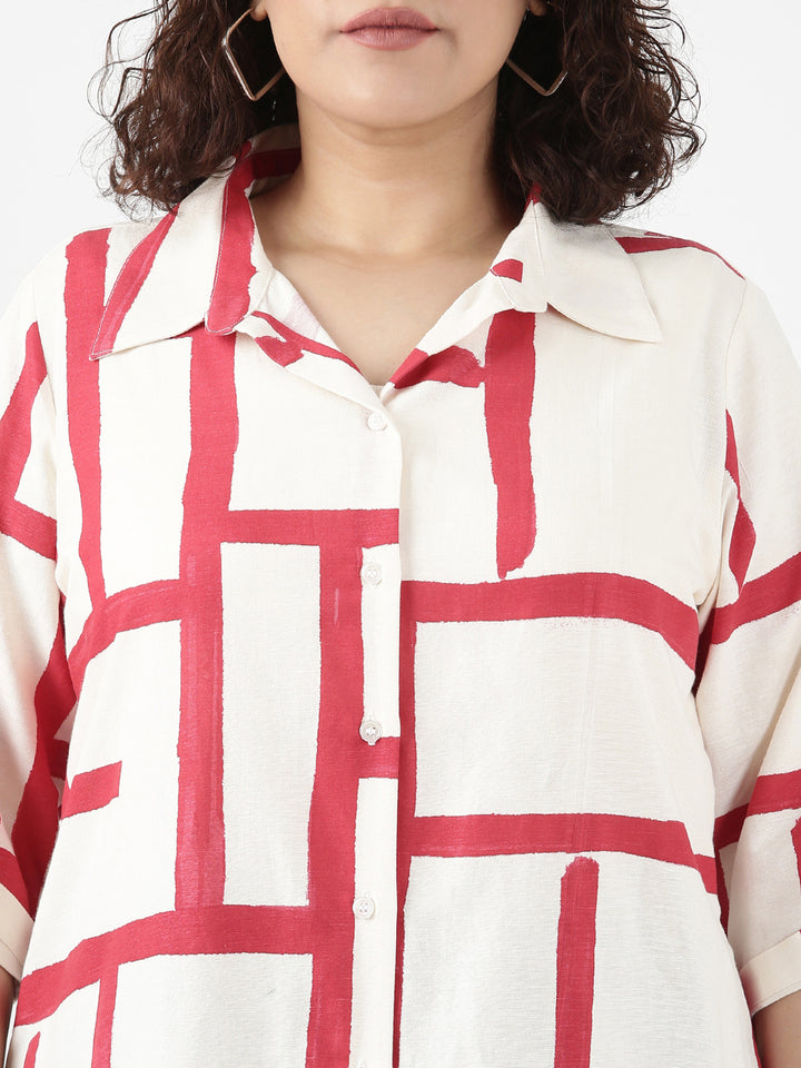 Cotton Maze Print shirt