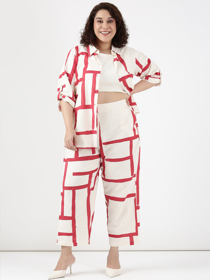 Cotton Maze Print Co-Ord Set (2 Piece)