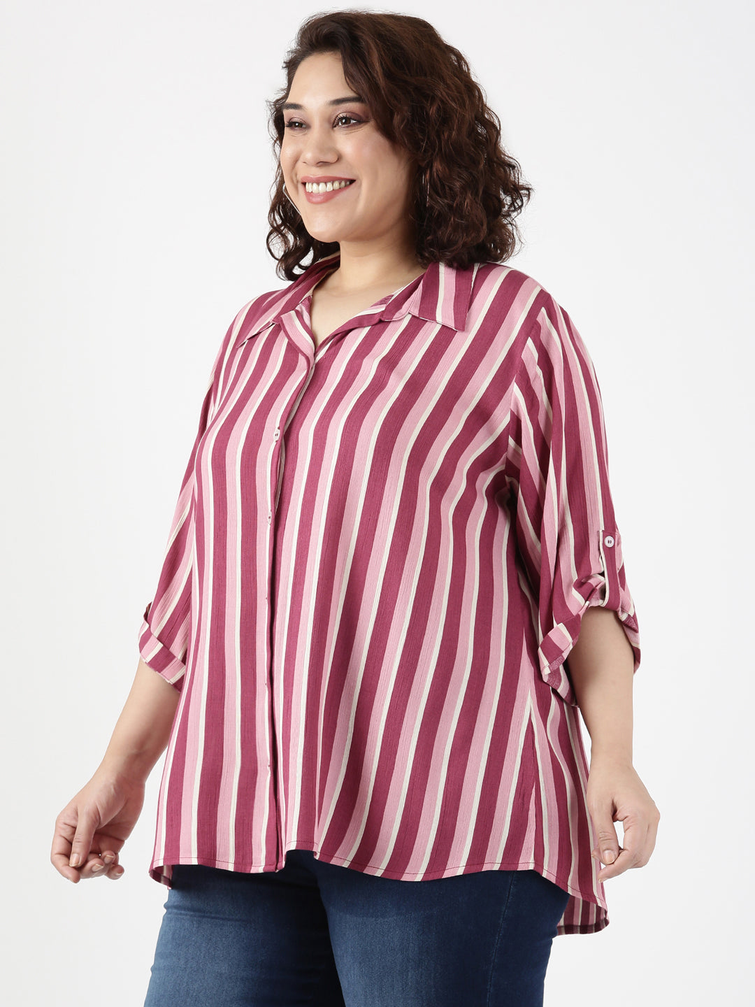 Stripe Crepe Shirt