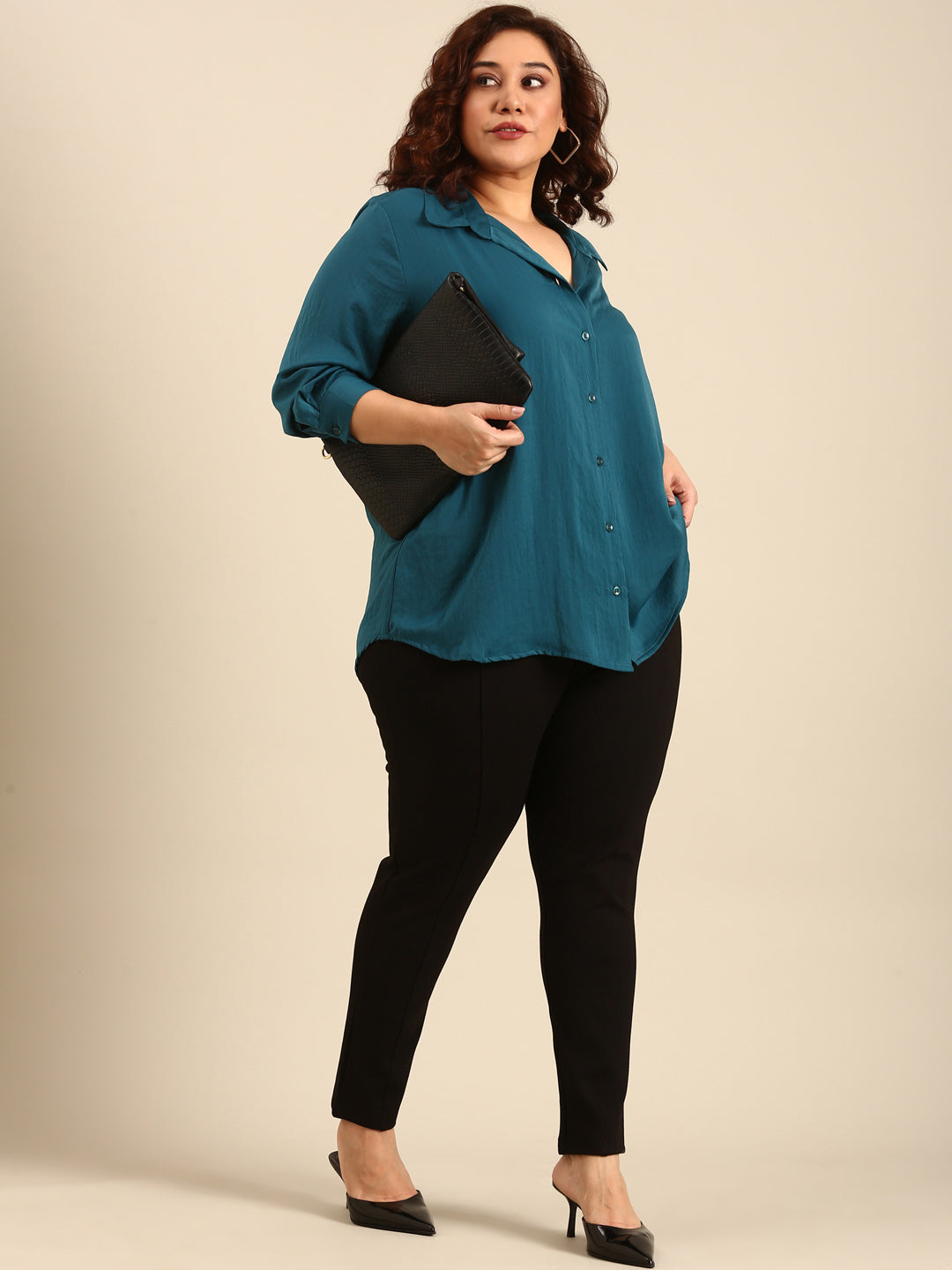 Hammer Satin Teal Shirt