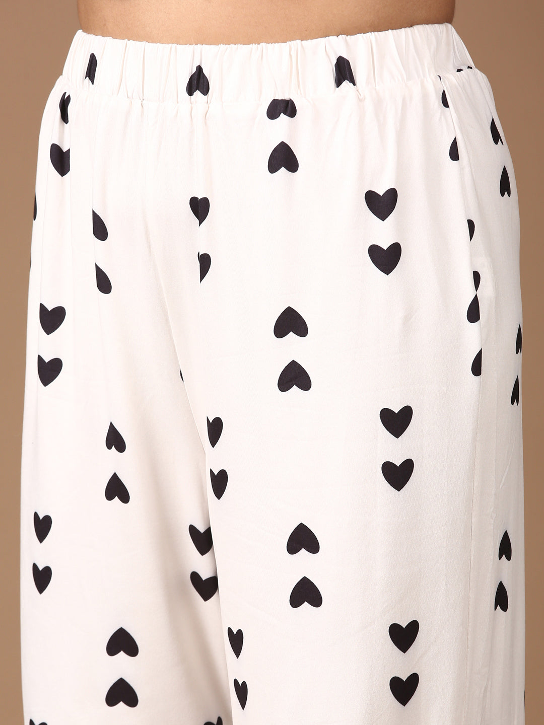 Heart-Printed Co-ord Set-(2 Piece)