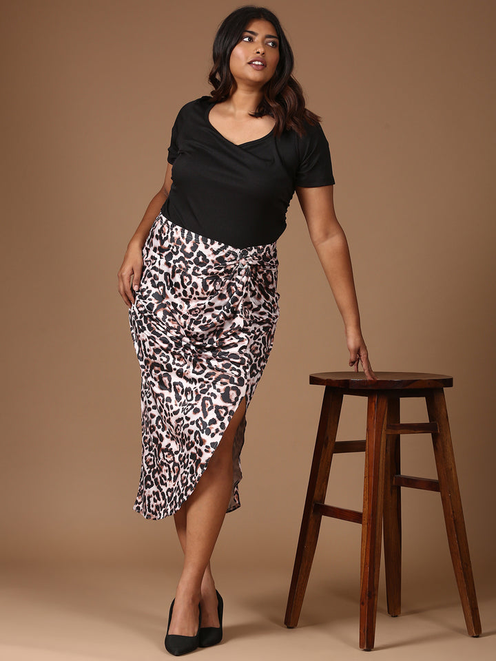 Slit Skirt And Top Co-ord Set-(2 Piece)