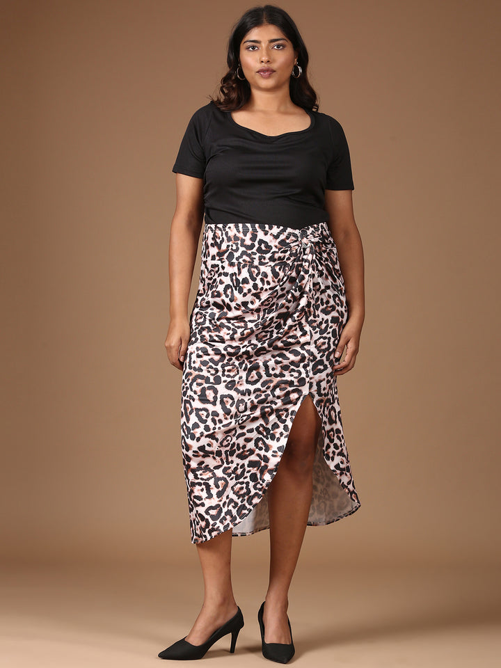 Slit Skirt And Top Co-ord Set-(2 Piece)