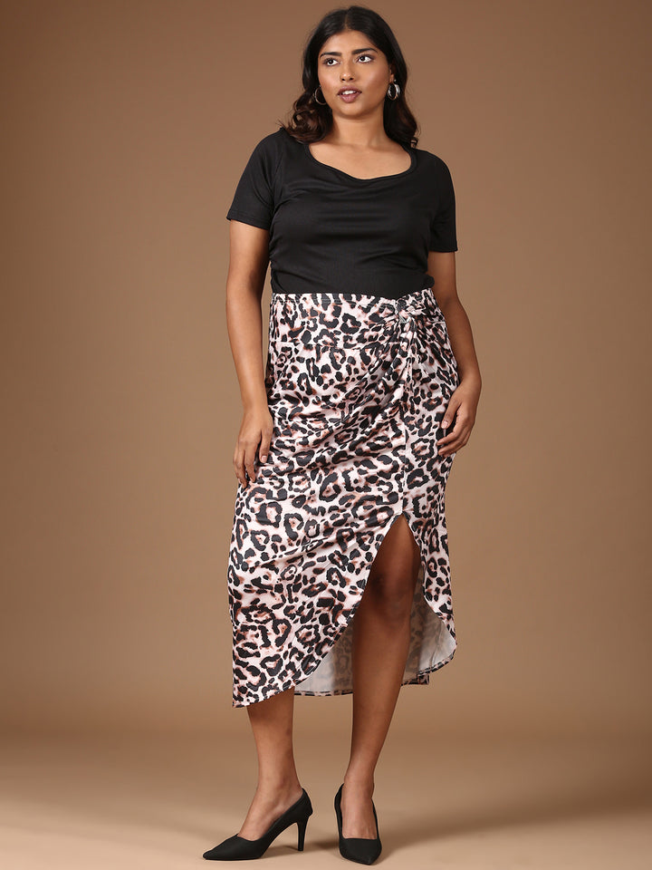 Slit Skirt And Top Co-ord Set-(2 Piece)