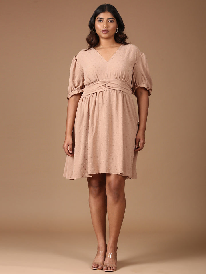 Beige Midi Dress