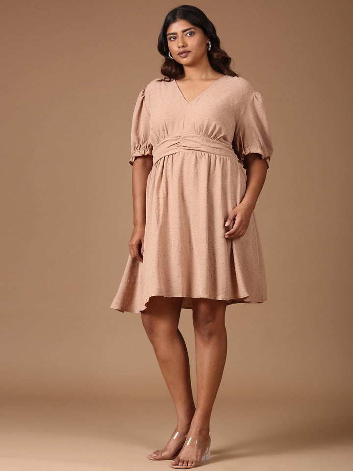 Beige Midi Dress