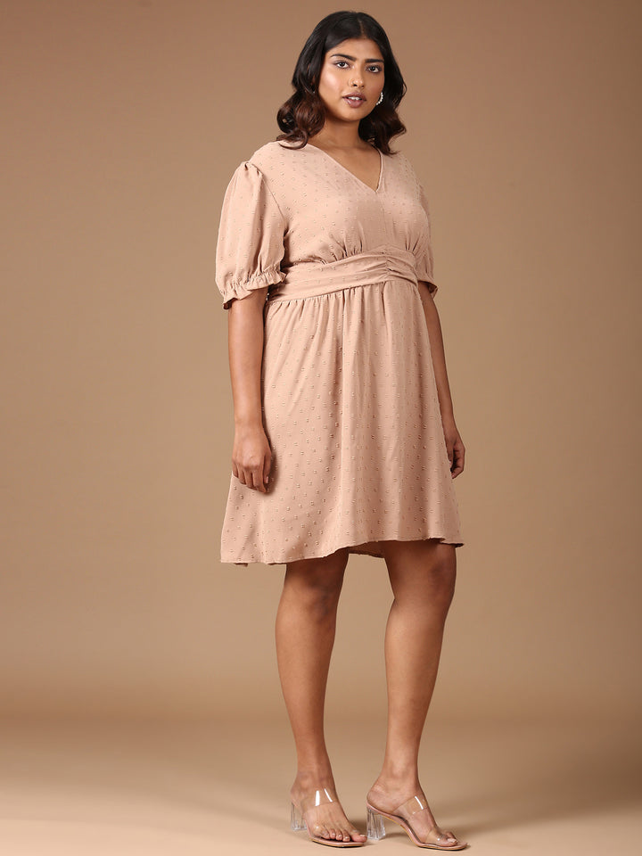 Beige Midi Dress