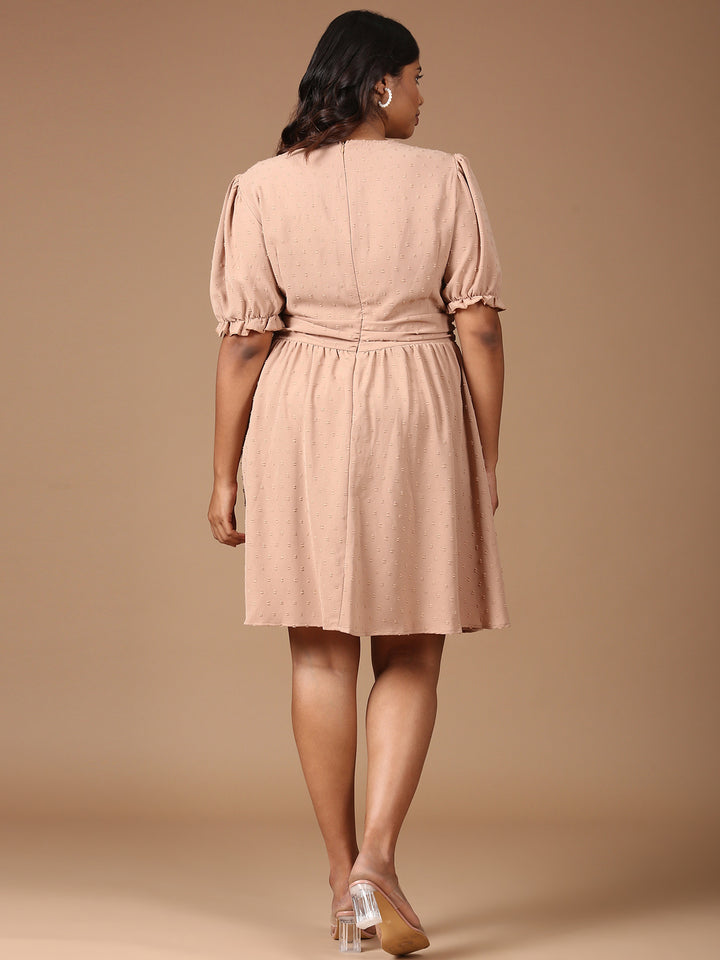 Beige Midi Dress