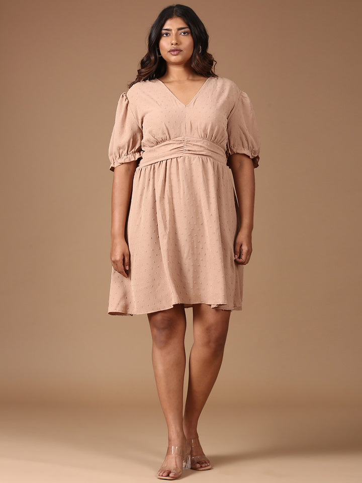 Beige Midi Dress