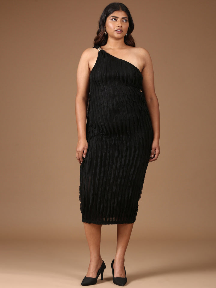 One Shoulder Ruffle Dress