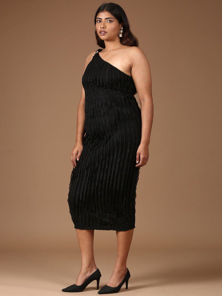 One Shoulder Ruffle Dress