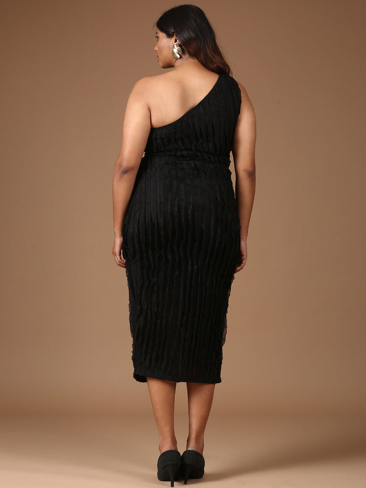 One Shoulder Ruffle Dress