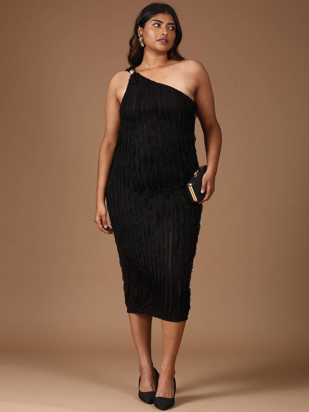One Shoulder Ruffle Dress