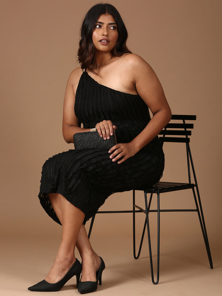 One Shoulder Ruffle Dress