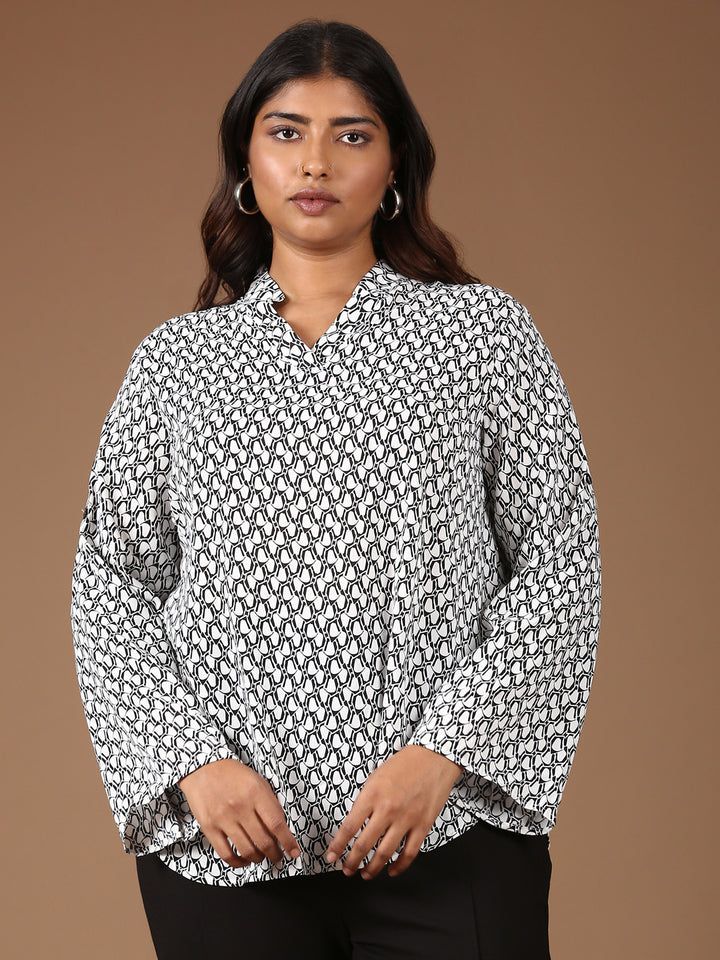 Geometric Printed Top