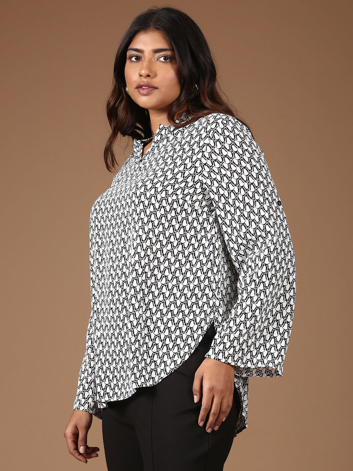 Geometric Printed Top
