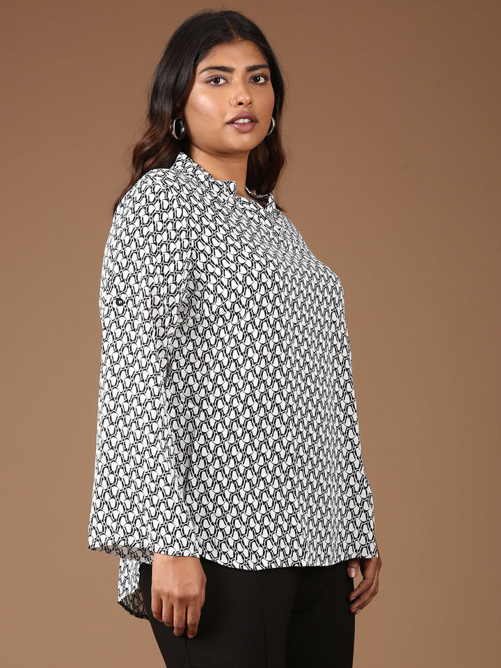Geometric Printed Top