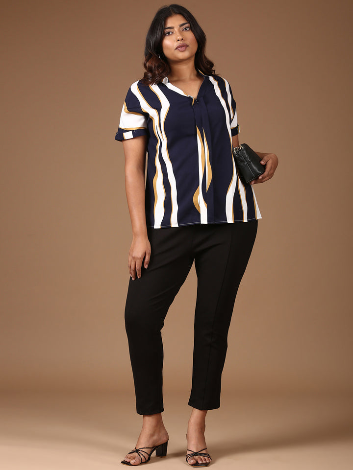 Drop Shoulder Printed Top