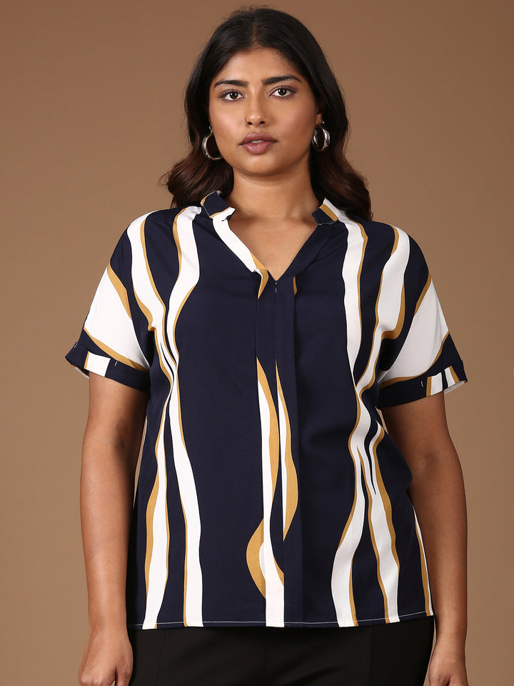 Drop Shoulder Printed Top