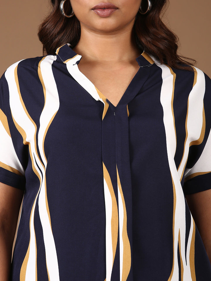 Drop Shoulder Printed Top