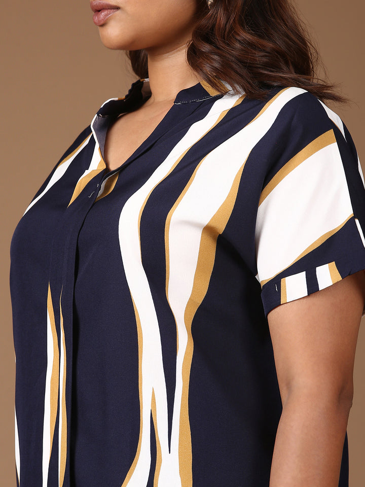 Drop Shoulder Printed Top