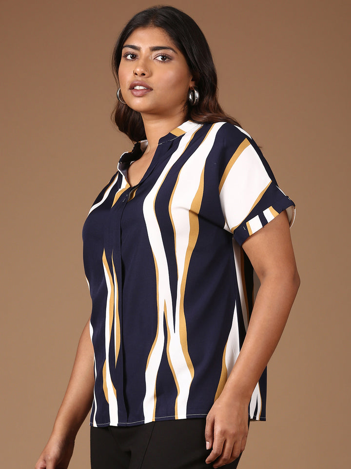 Drop Shoulder Printed Top