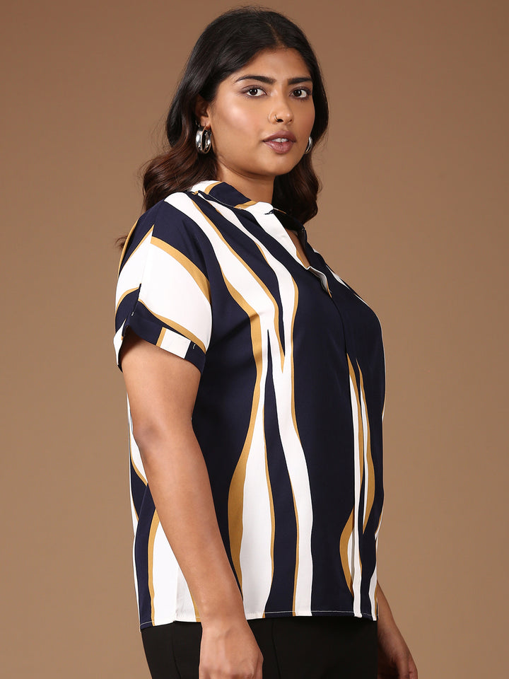 Drop Shoulder Printed Top