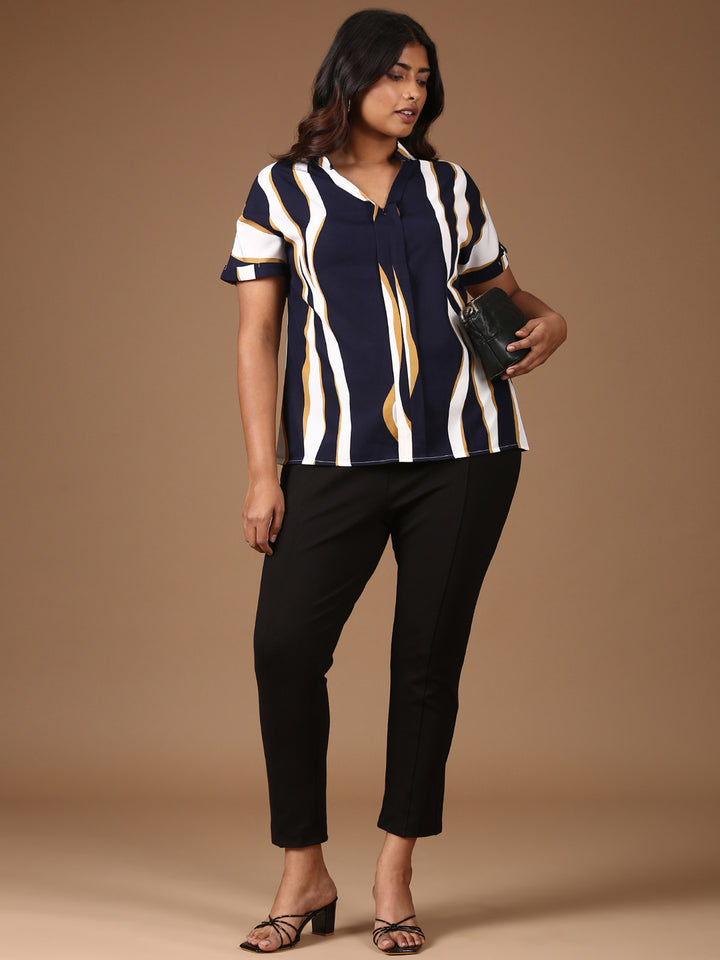Drop Shoulder Printed Top