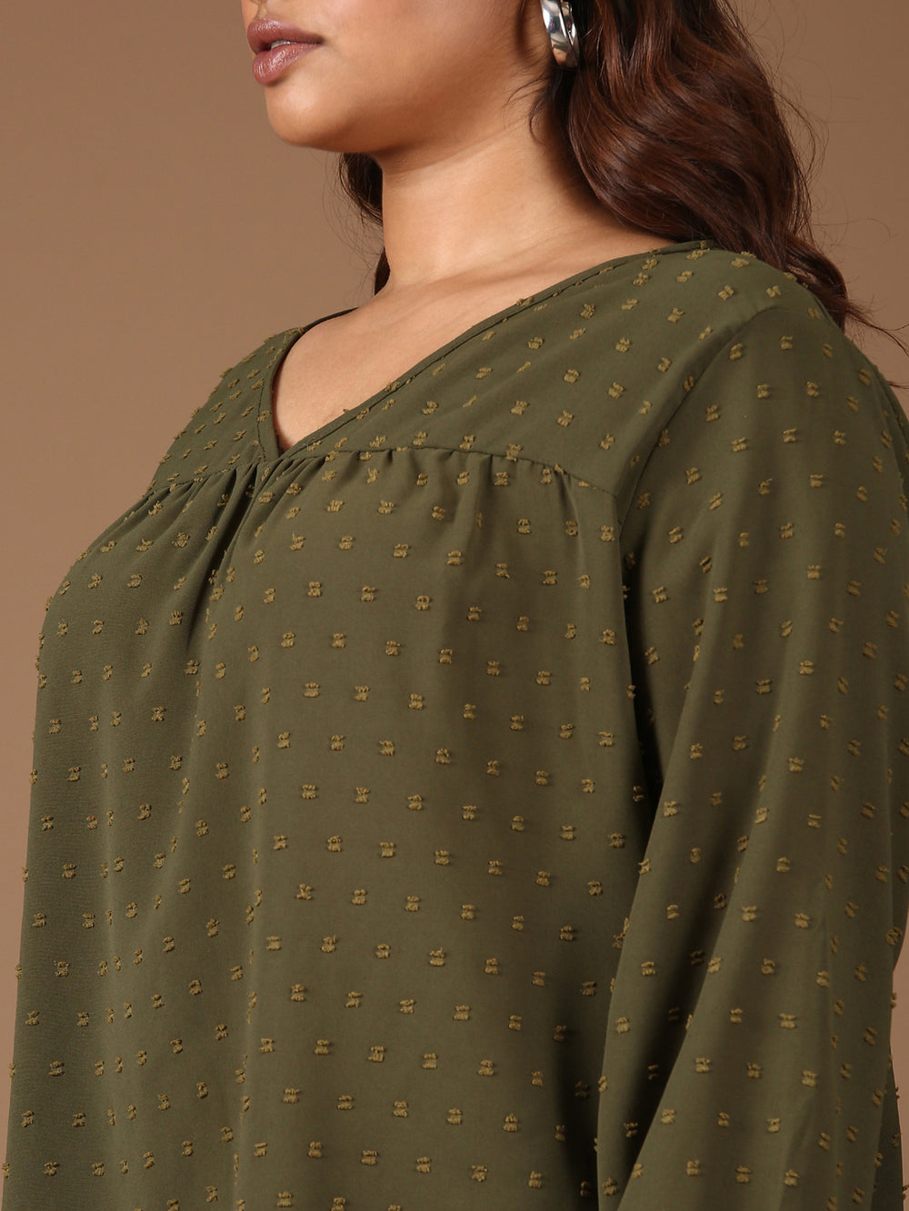 Textured Olive Top