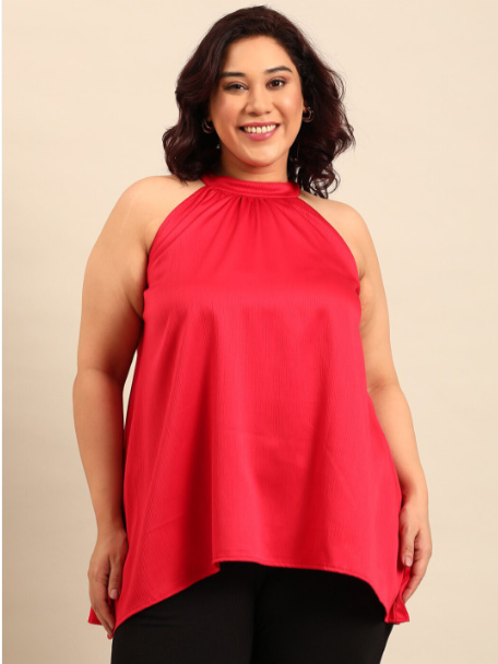 Crimson Halter Top
