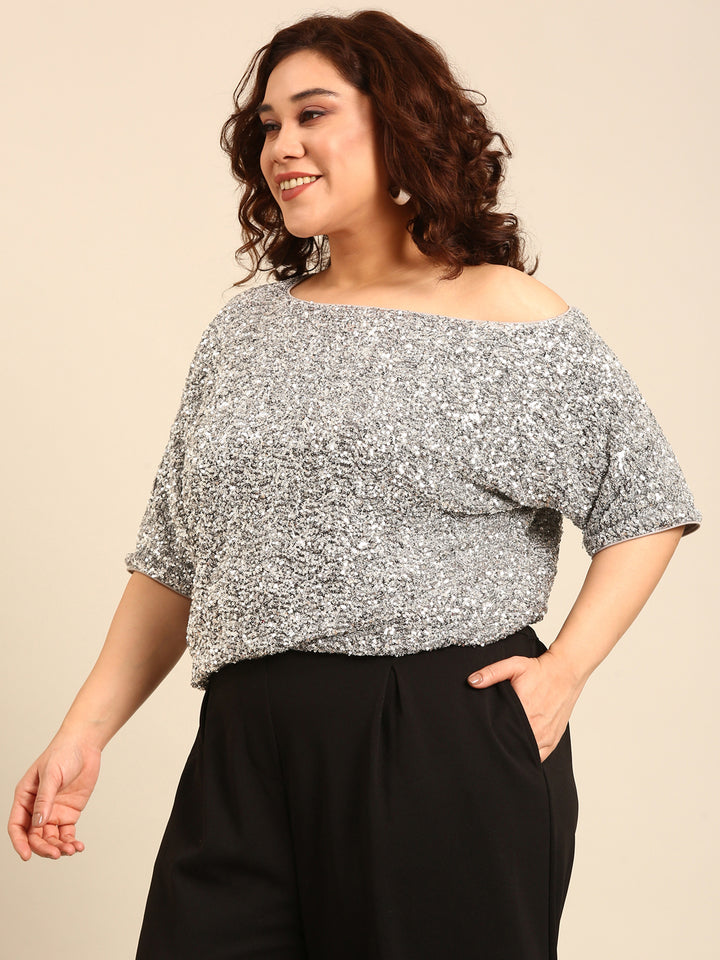 Sequin Off-Shoulder Top2