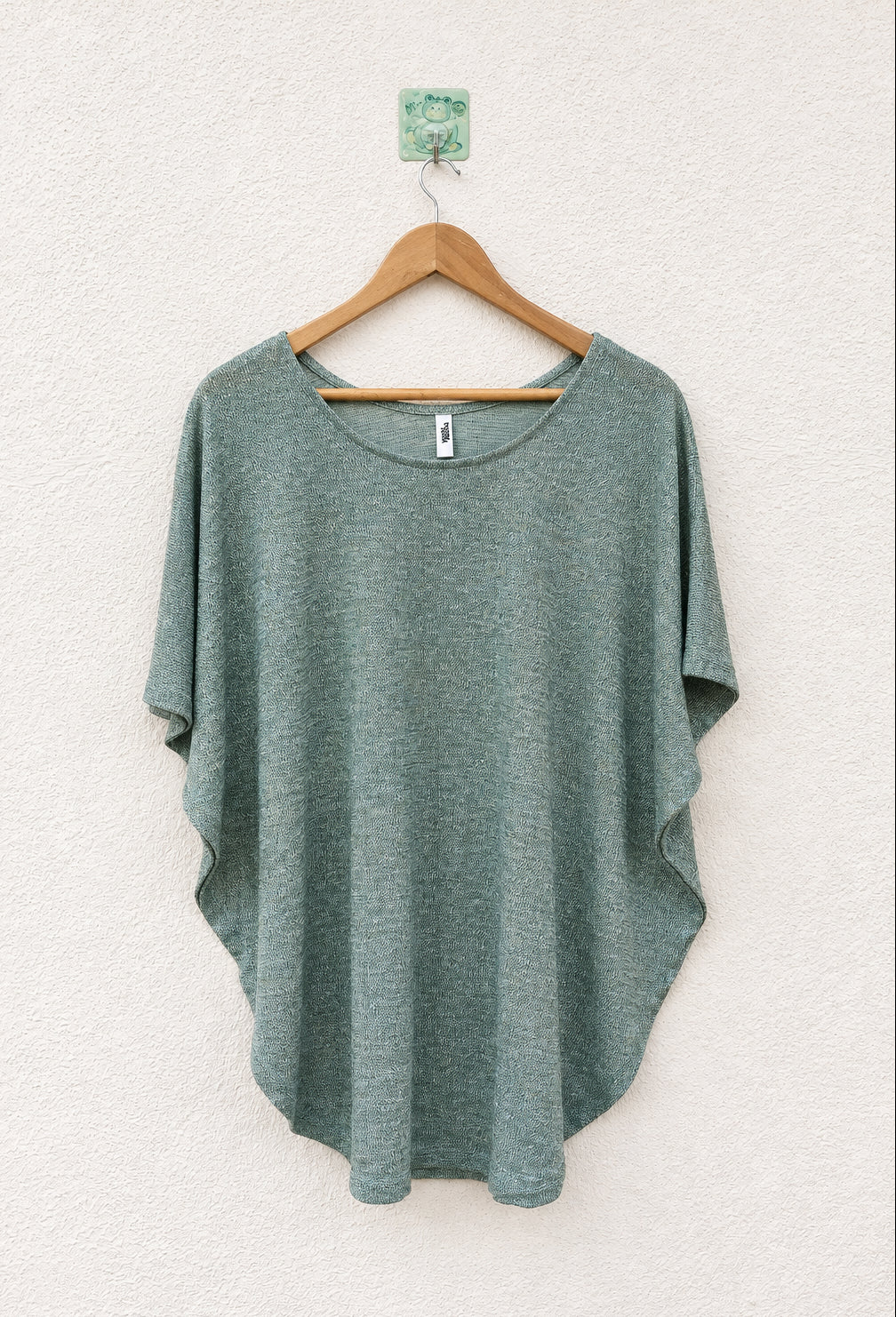 Shimmering Round-Neck Kaftan Top