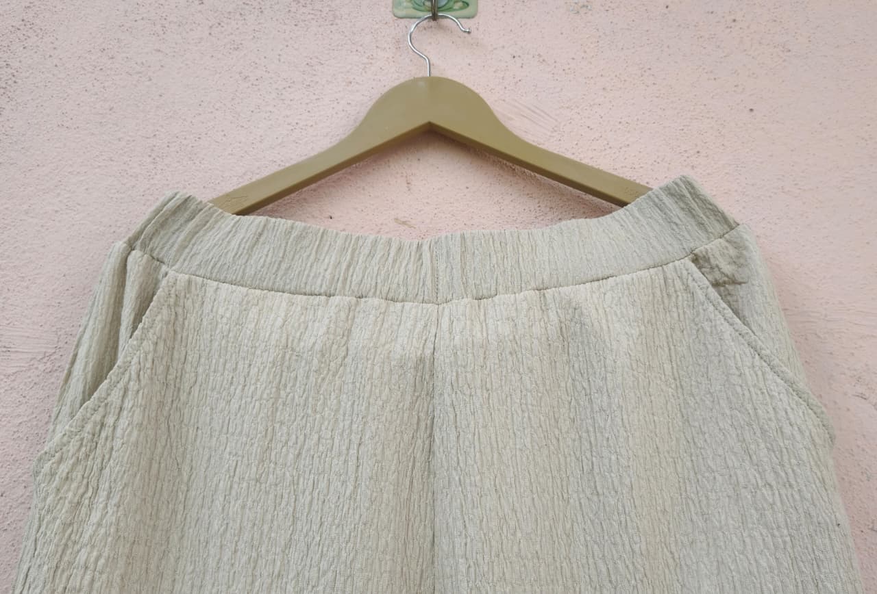 Solid Beige Relaxed Fit Palazzo