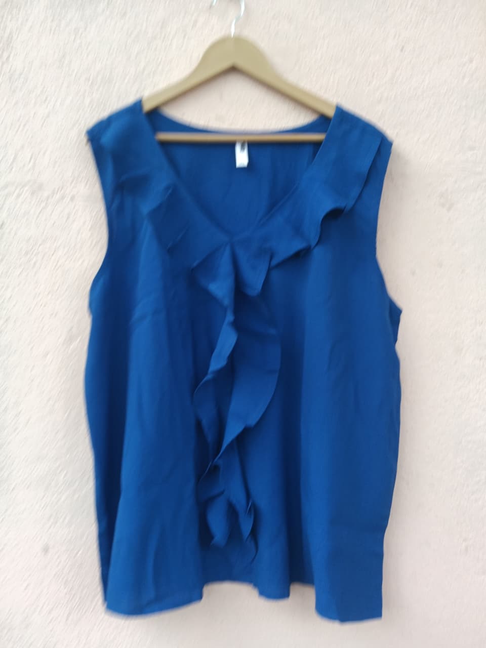 Solid Blue Sleeveless Top