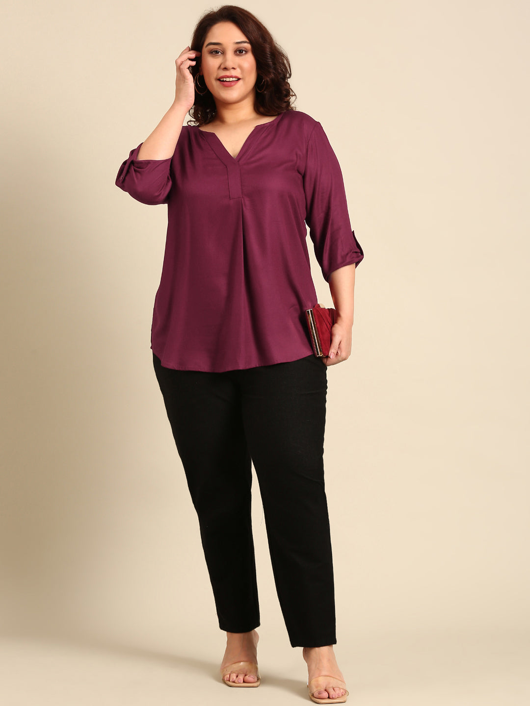 Solid Burgundy Top