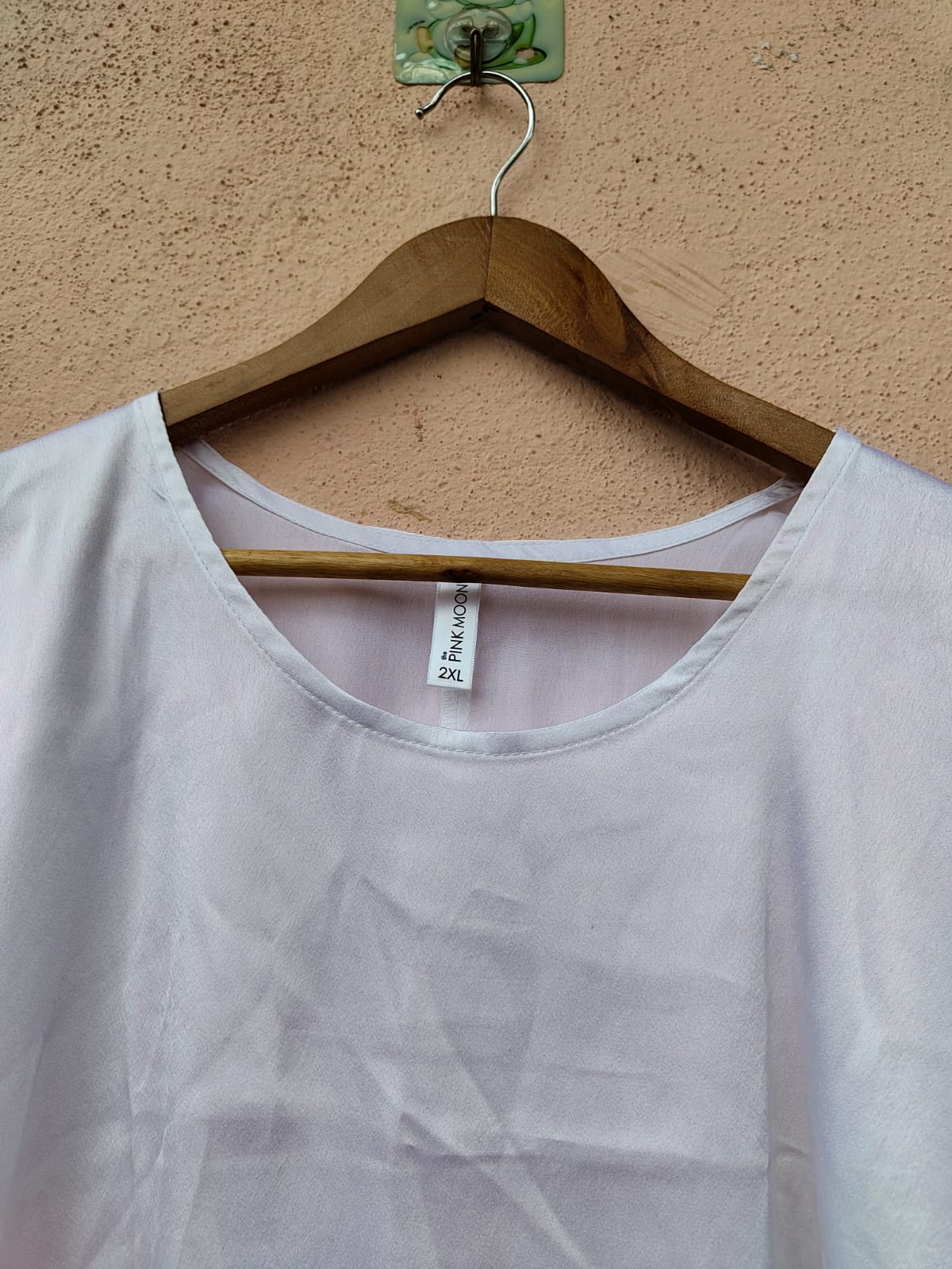 Solid White Satin Top1