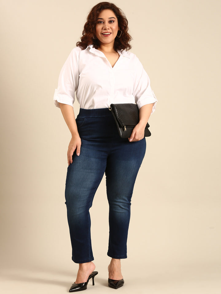 Straight Cut Indigo Jeans
