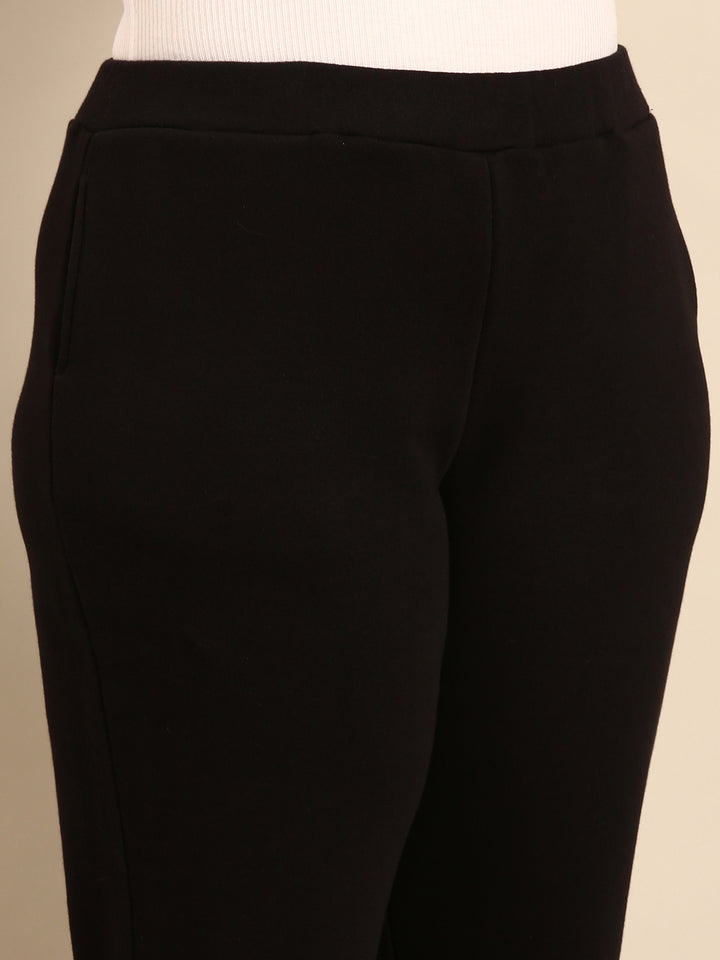 Black Cotton Terry Lounge Pants