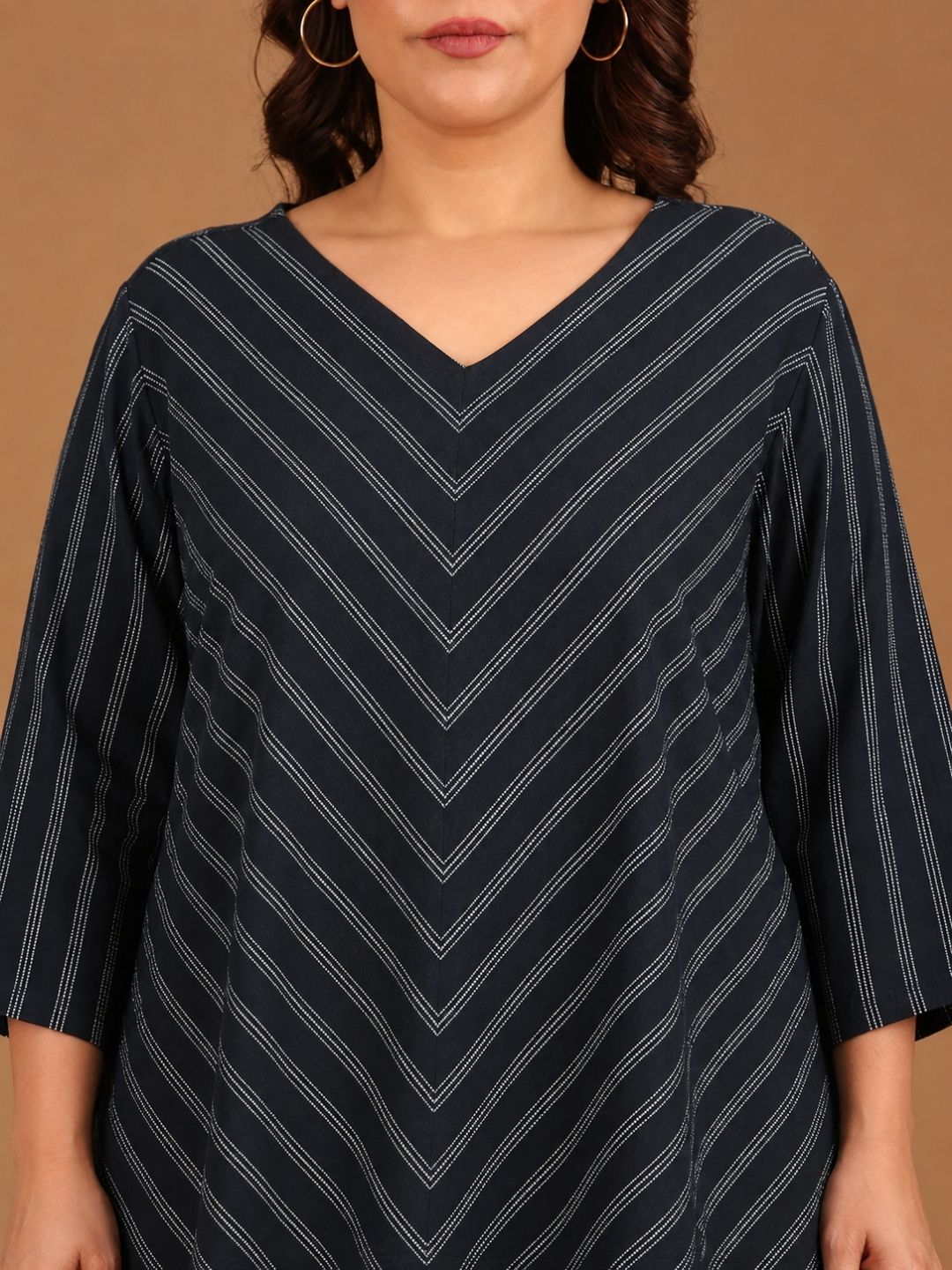 Black Bias Stretch Top