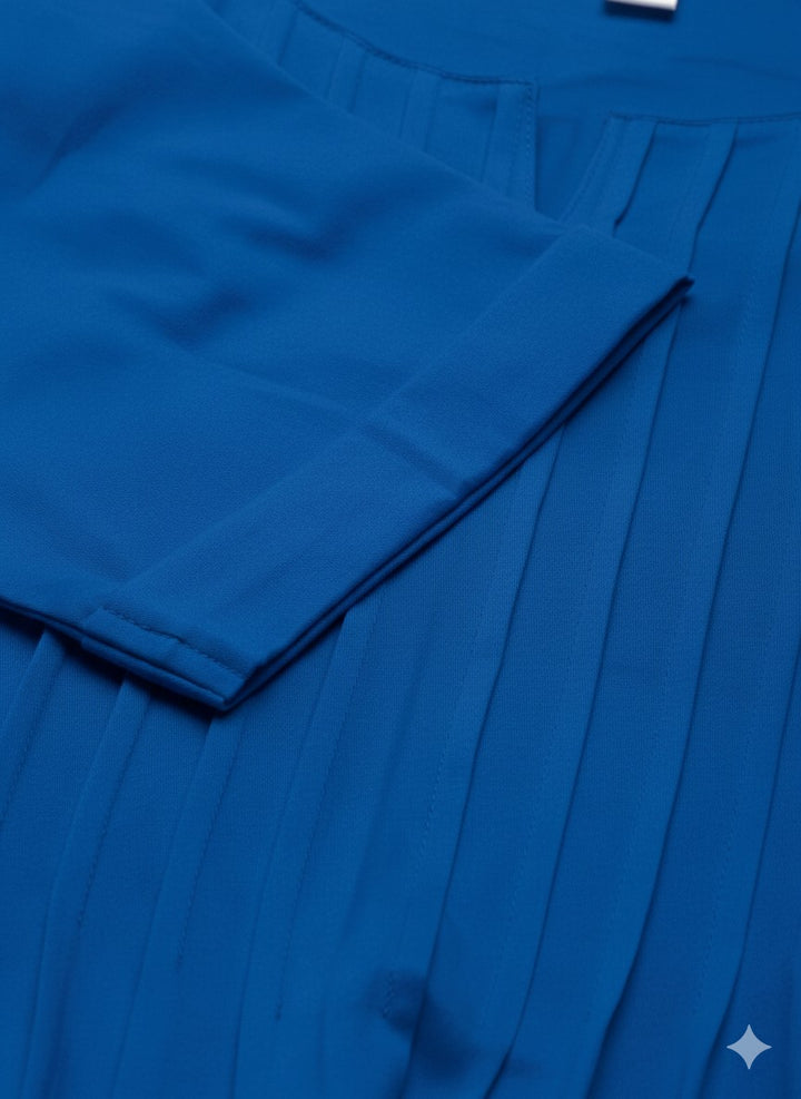 Solid Cobalt Pintuck Top