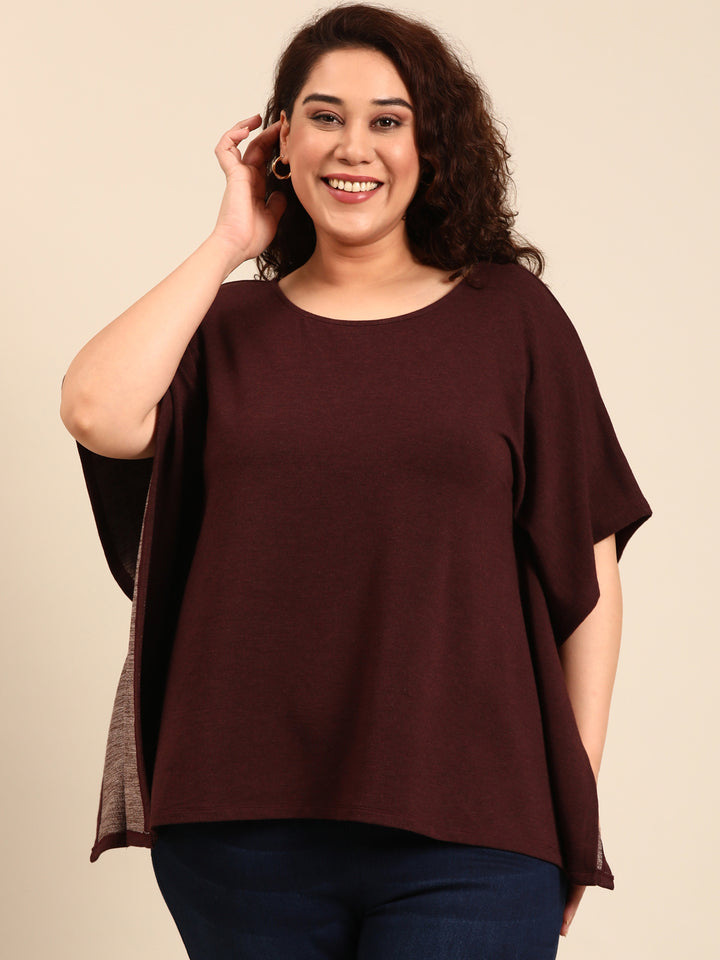 Brown Terry Kaftan Top