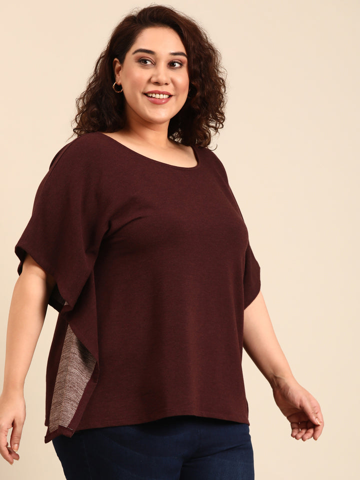 Brown Terry Kaftan Top