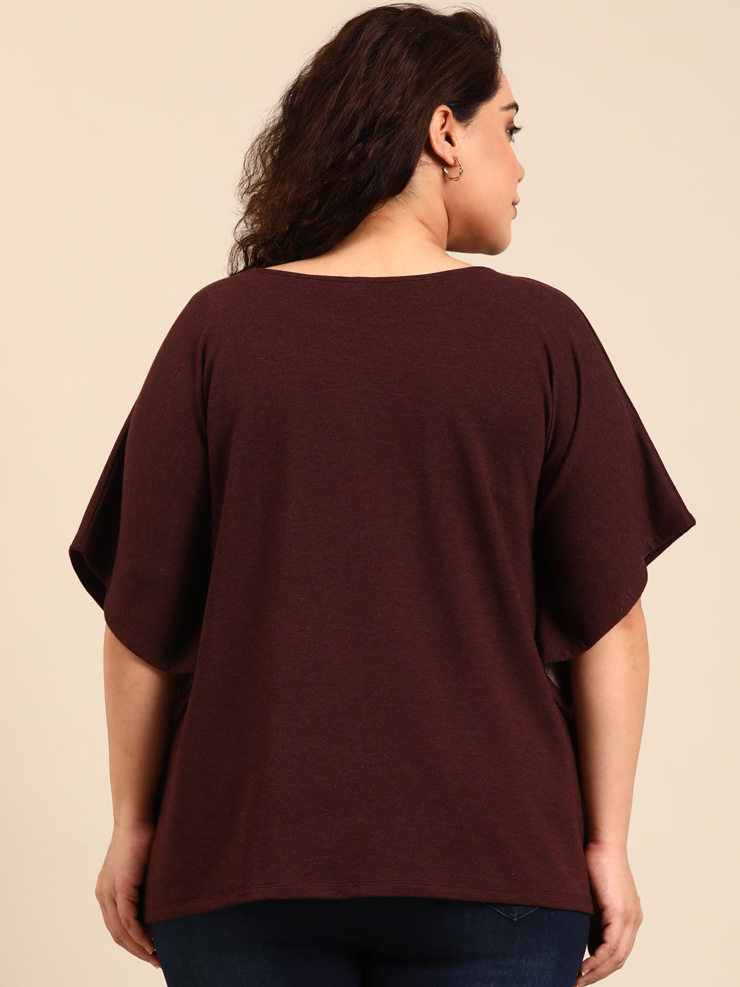 Brown Terry Kaftan Top