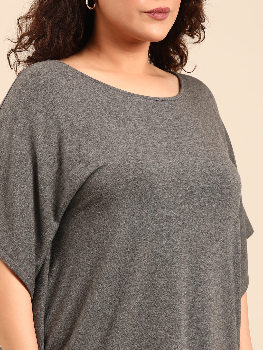 Grey Terry Kaftan Top