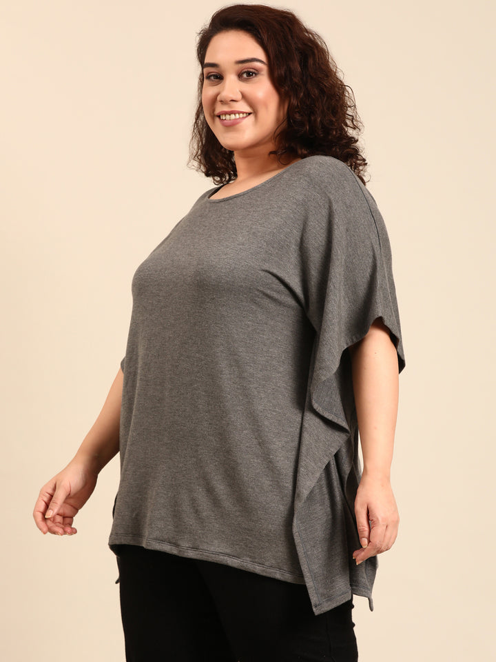 Grey Terry Kaftan Top